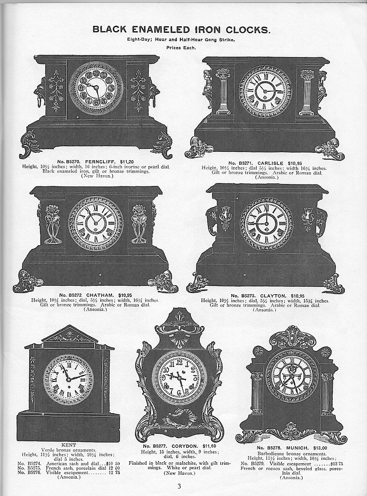 Young & Co., Catalogue of Clocks, Illustrated & Priced, 1911 > 3