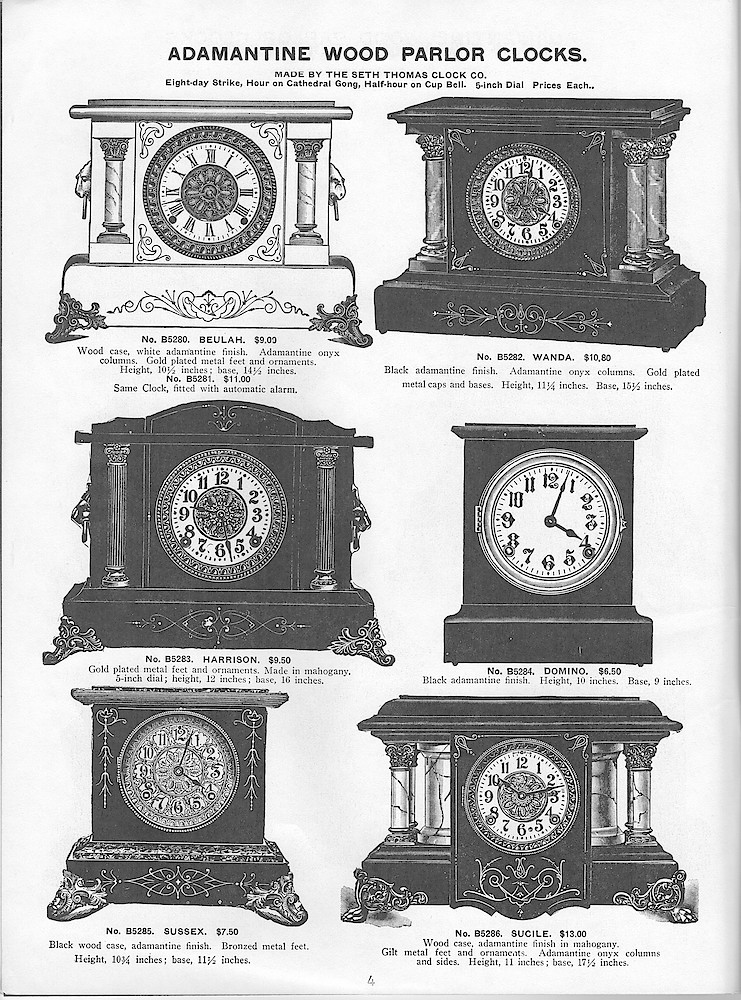Young & Co., Catalogue of Clocks, Illustrated & Priced, 1911 > 4