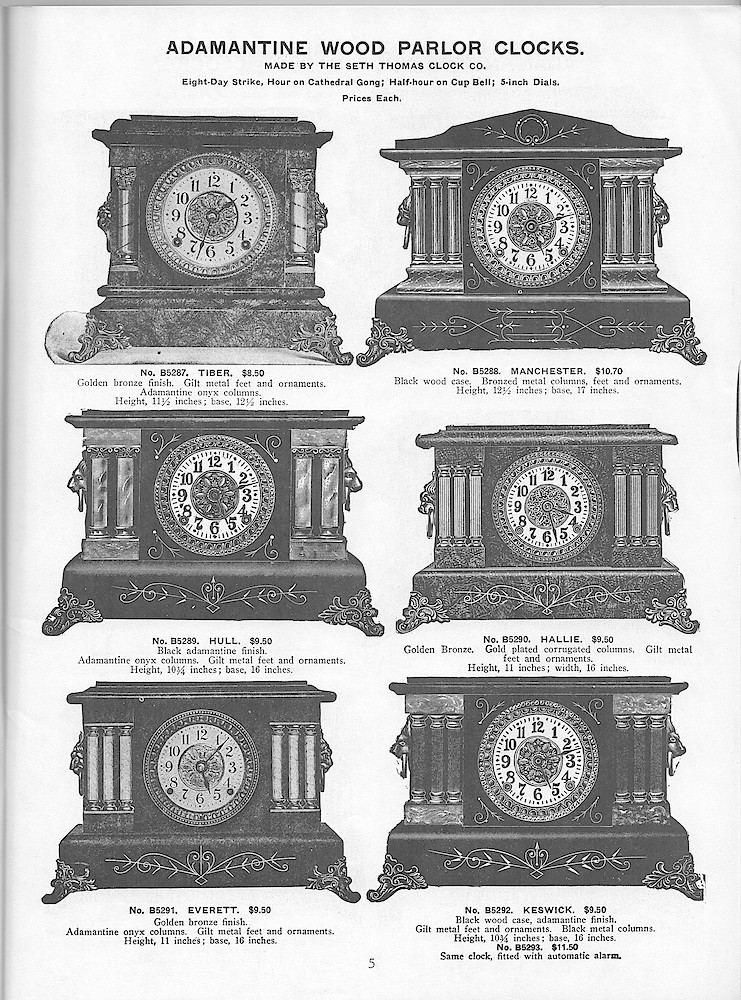 Young & Co., Catalogue of Clocks, Illustrated & Priced, 1911 > 5