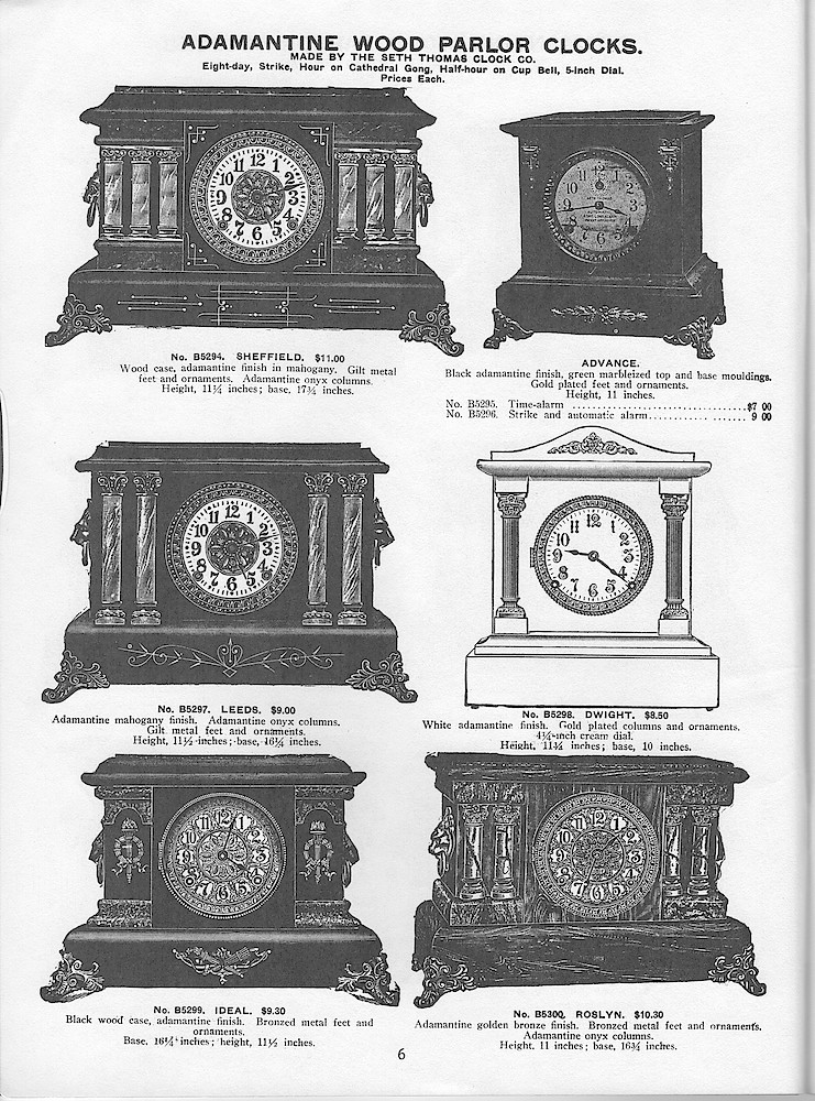 Young & Co., Catalogue of Clocks, Illustrated & Priced, 1911 > 6