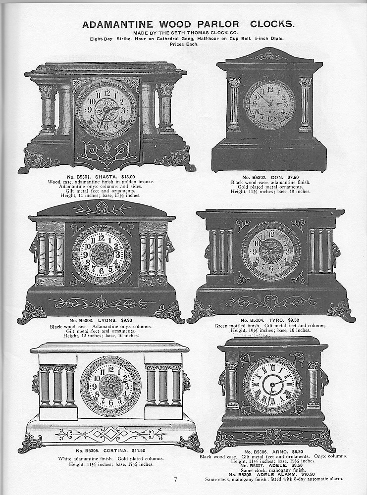 Young & Co., Catalogue of Clocks, Illustrated & Priced, 1911 > 7