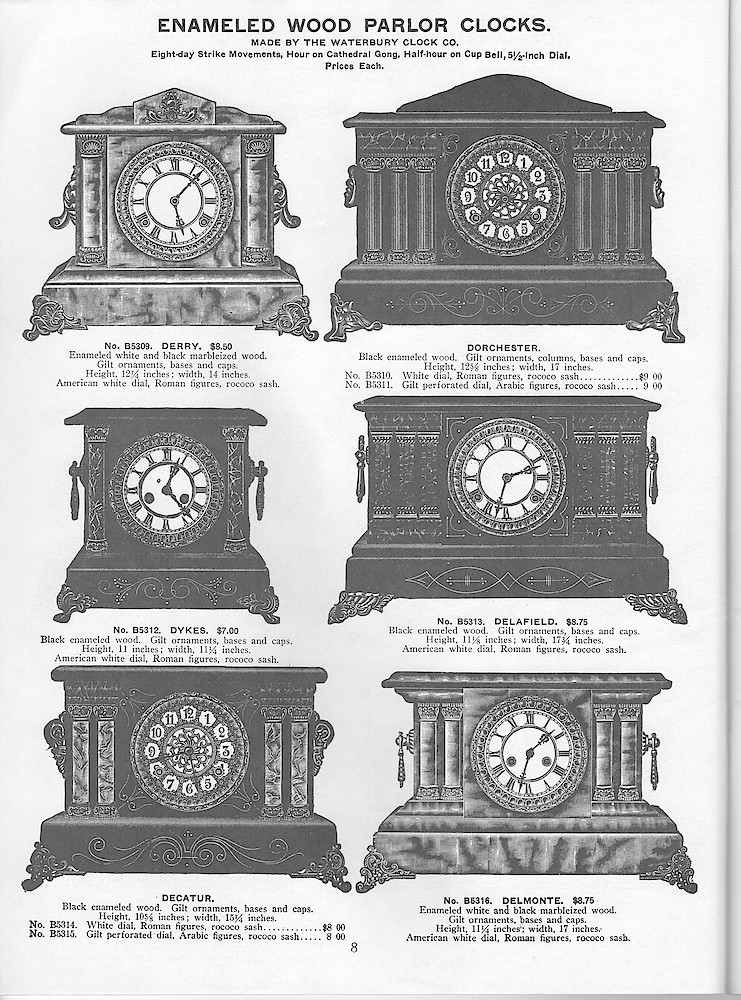 Young & Co., Catalogue of Clocks, Illustrated & Priced, 1911 > 8