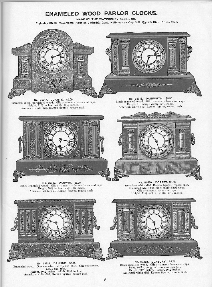 Young & Co., Catalogue of Clocks, Illustrated & Priced, 1911 > 9