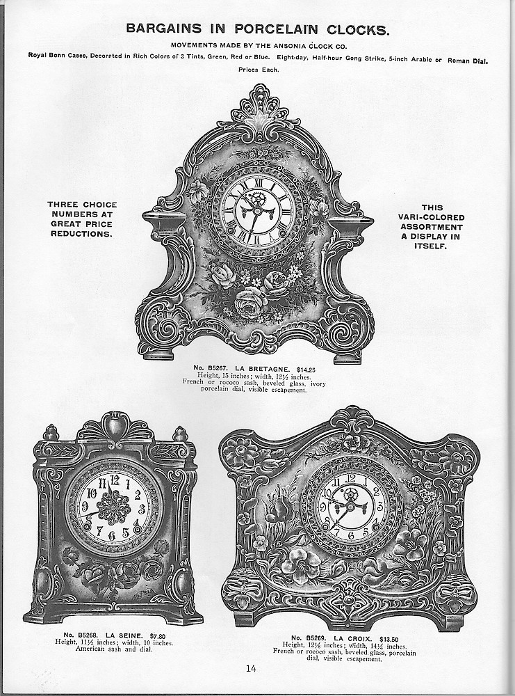 Young & Co., Catalogue of Clocks, Illustrated & Priced, 1911 > 14