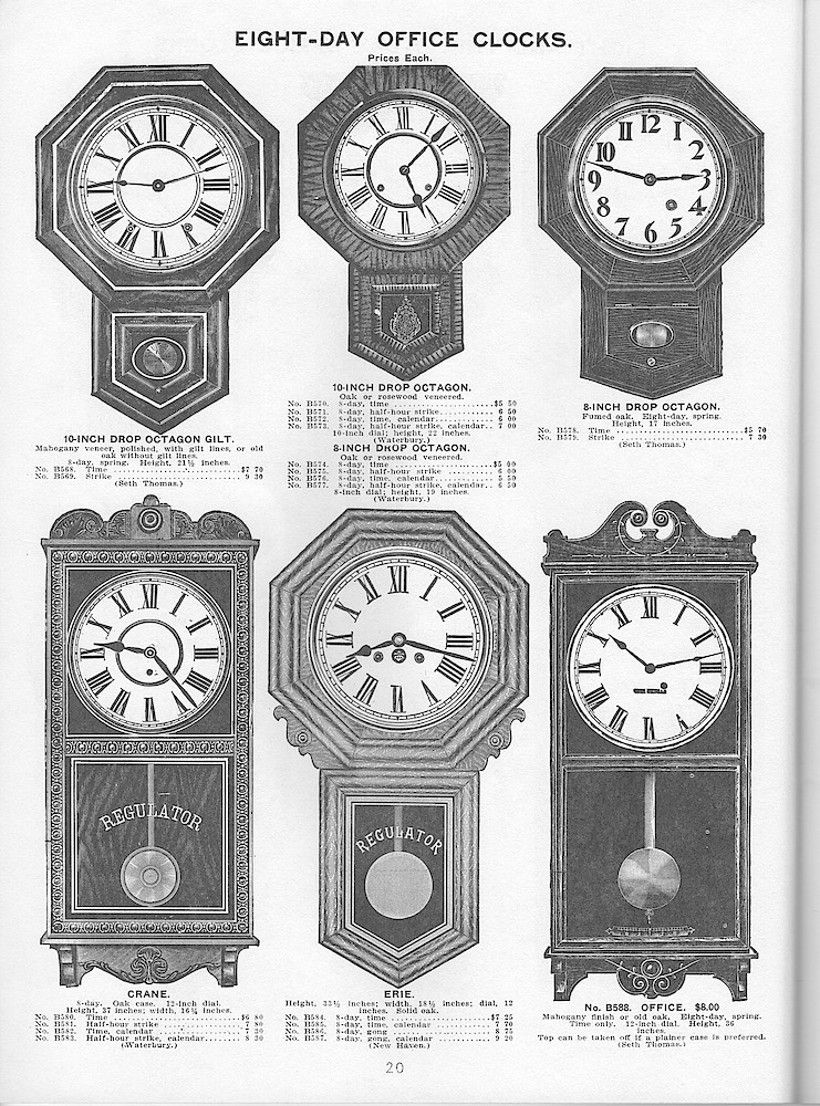 Young & Co., Catalogue of Clocks, Illustrated & Priced, 1911 > 20