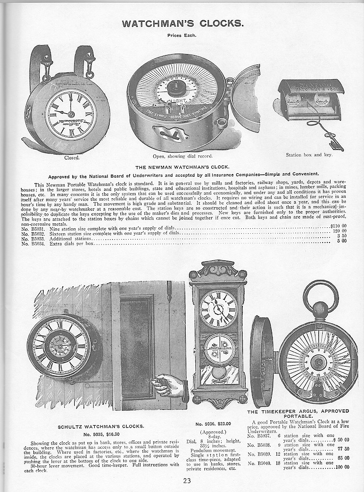 Young & Co., Catalogue of Clocks, Illustrated & Priced, 1911 > 23