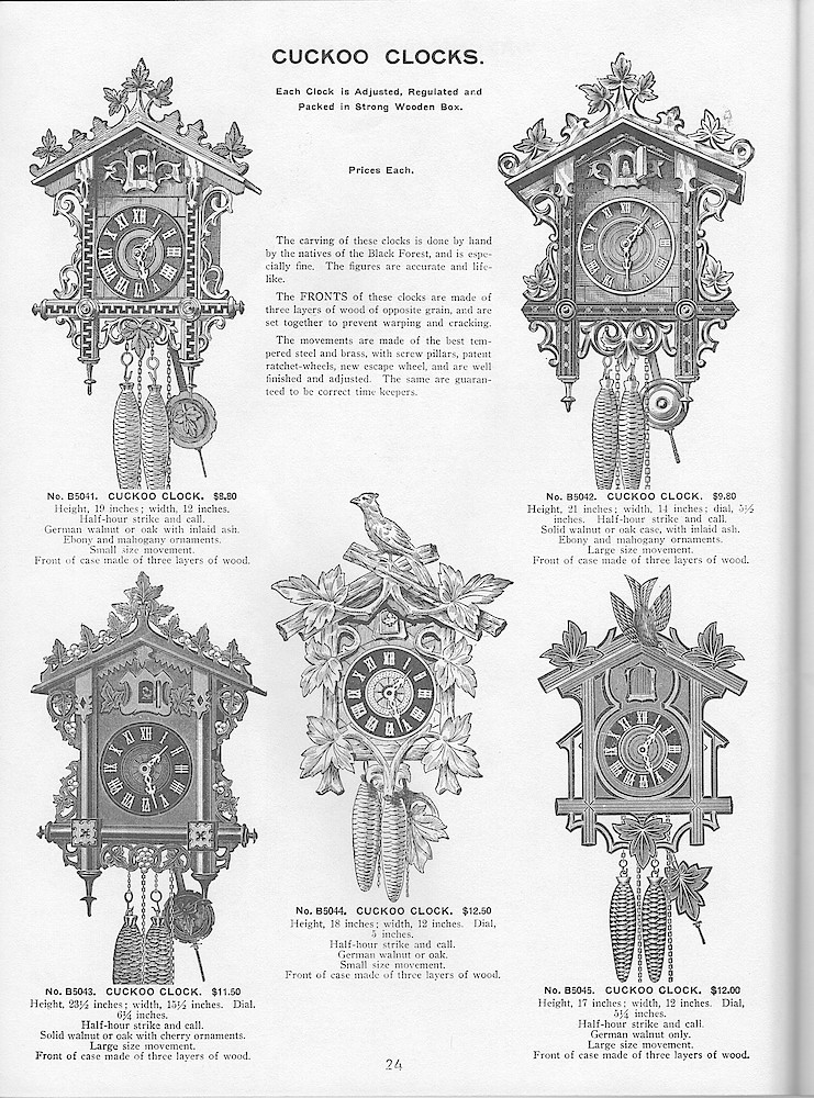 Young & Co., Catalogue of Clocks, Illustrated & Priced, 1911 > 24