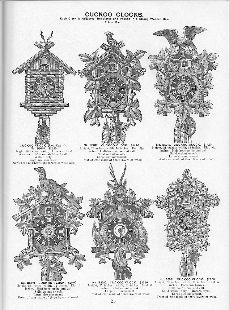 Young & Co., Catalogue of Clocks, Illustrated & Priced, 1911 > 25