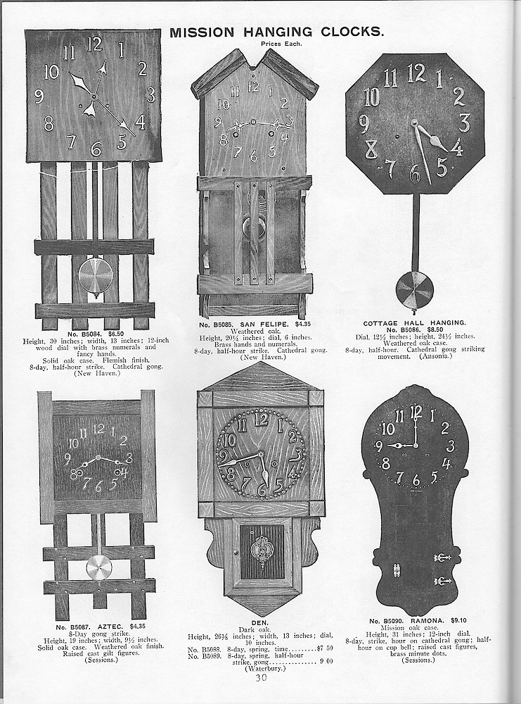 Young & Co., Catalogue of Clocks, Illustrated & Priced, 1911 > 30