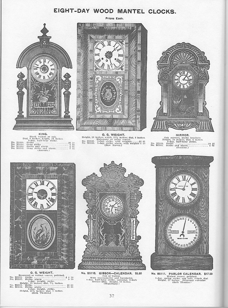 Young & Co., Catalogue of Clocks, Illustrated & Priced, 1911 > 32