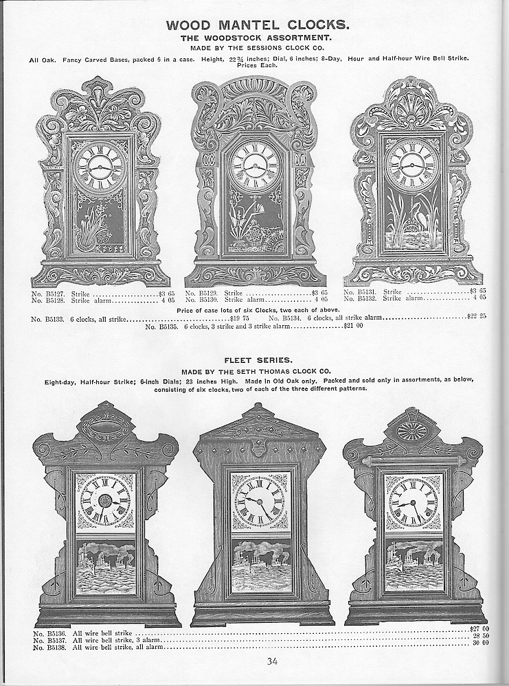 Young & Co., Catalogue of Clocks, Illustrated & Priced, 1911 > 34