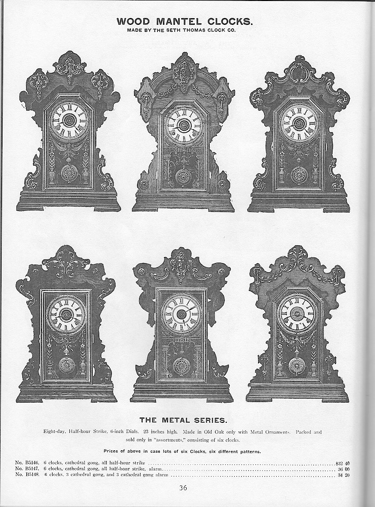 Young & Co., Catalogue of Clocks, Illustrated & Priced, 1911 > 36