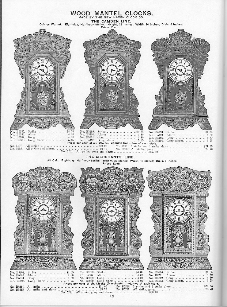 Young & Co., Catalogue of Clocks, Illustrated & Priced, 1911 > 38