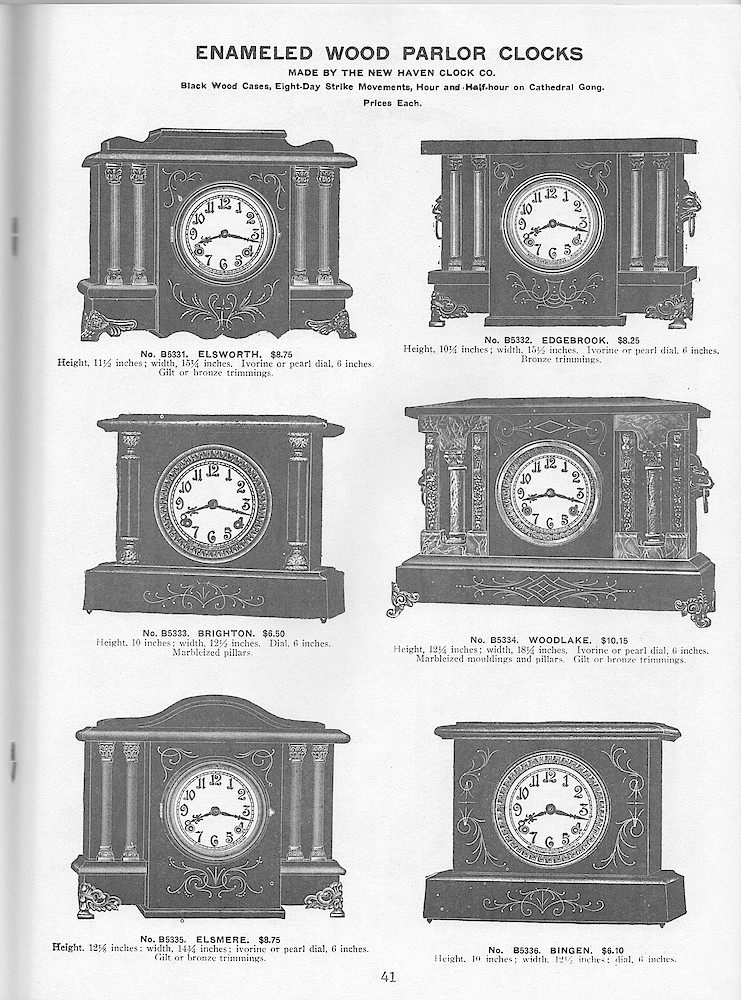 Young & Co., Catalogue of Clocks, Illustrated & Priced, 1911 > 41