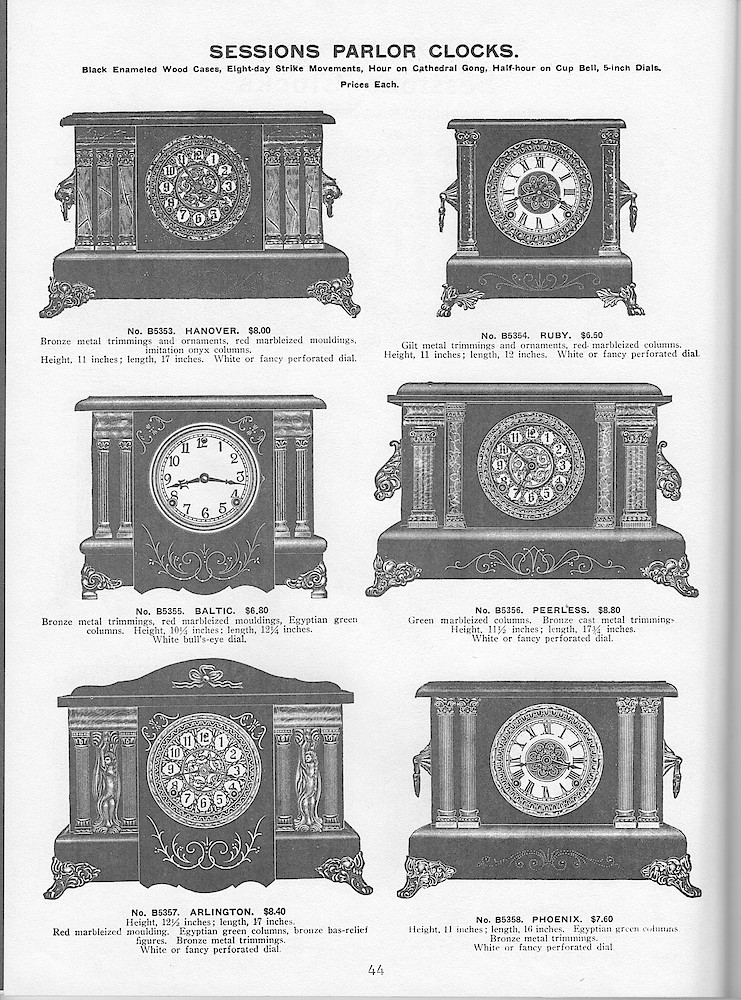 Young & Co., Catalogue of Clocks, Illustrated & Priced, 1911 > 44