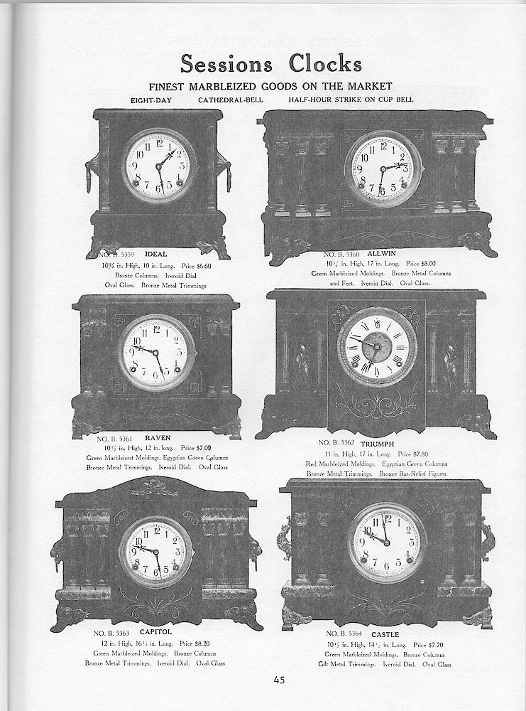 Young & Co., Catalogue of Clocks, Illustrated & Priced, 1911 > 45