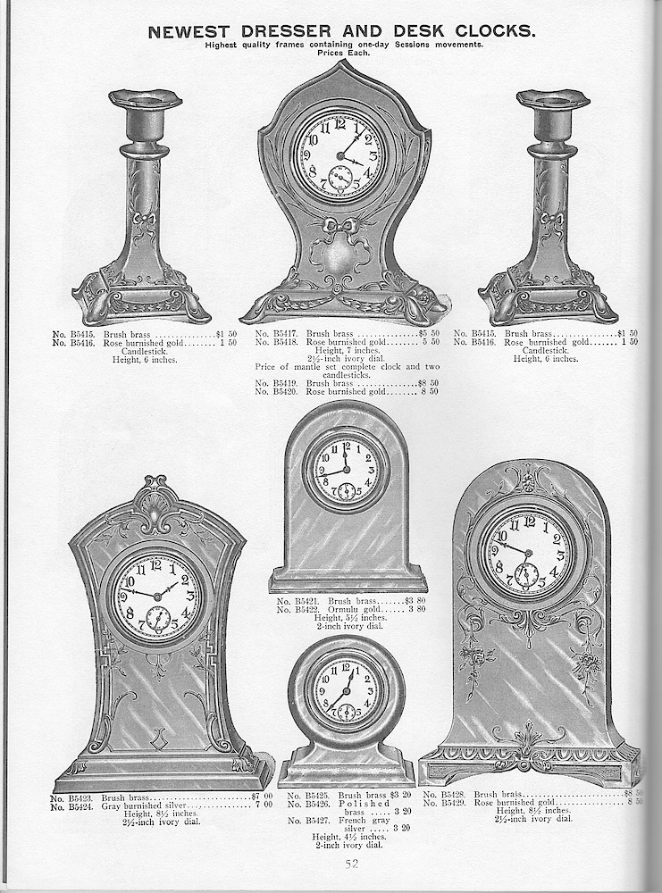 Young & Co., Catalogue of Clocks, Illustrated & Priced, 1911 > 52