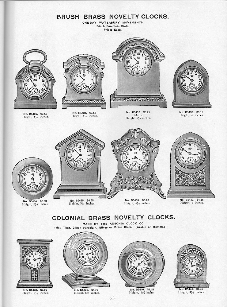 Young & Co., Catalogue of Clocks, Illustrated & Priced, 1911 > 53
