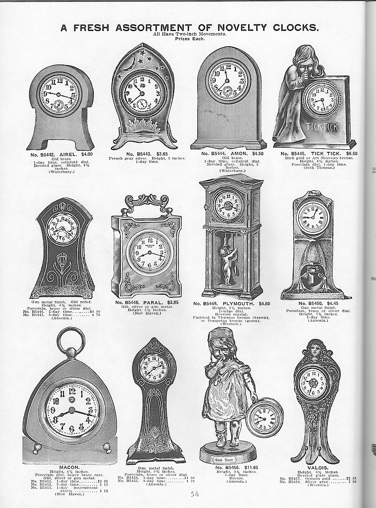 Young & Co., Catalogue of Clocks, Illustrated & Priced, 1911 > 54