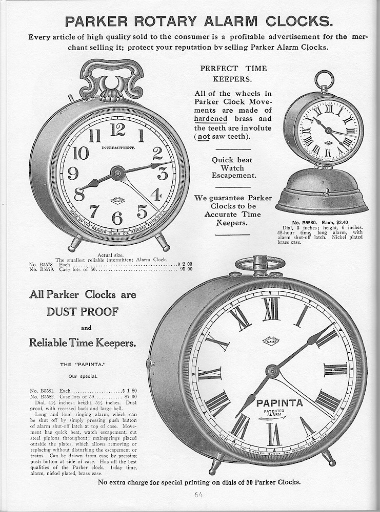 Young & Co., Catalogue of Clocks, Illustrated & Priced, 1911 > 64
