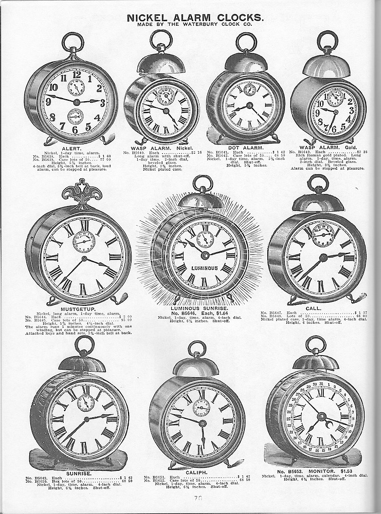 Young & Co., Catalogue of Clocks, Illustrated & Priced, 1911 > 70