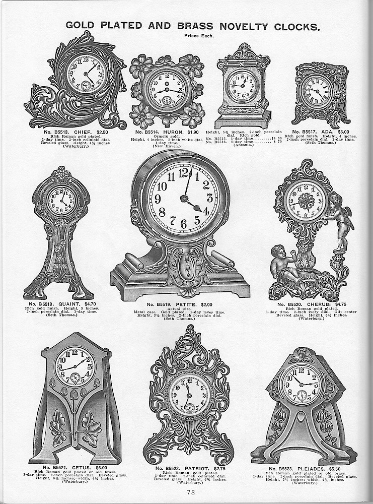 Young & Co., Catalogue of Clocks, Illustrated & Priced, 1911 > 78