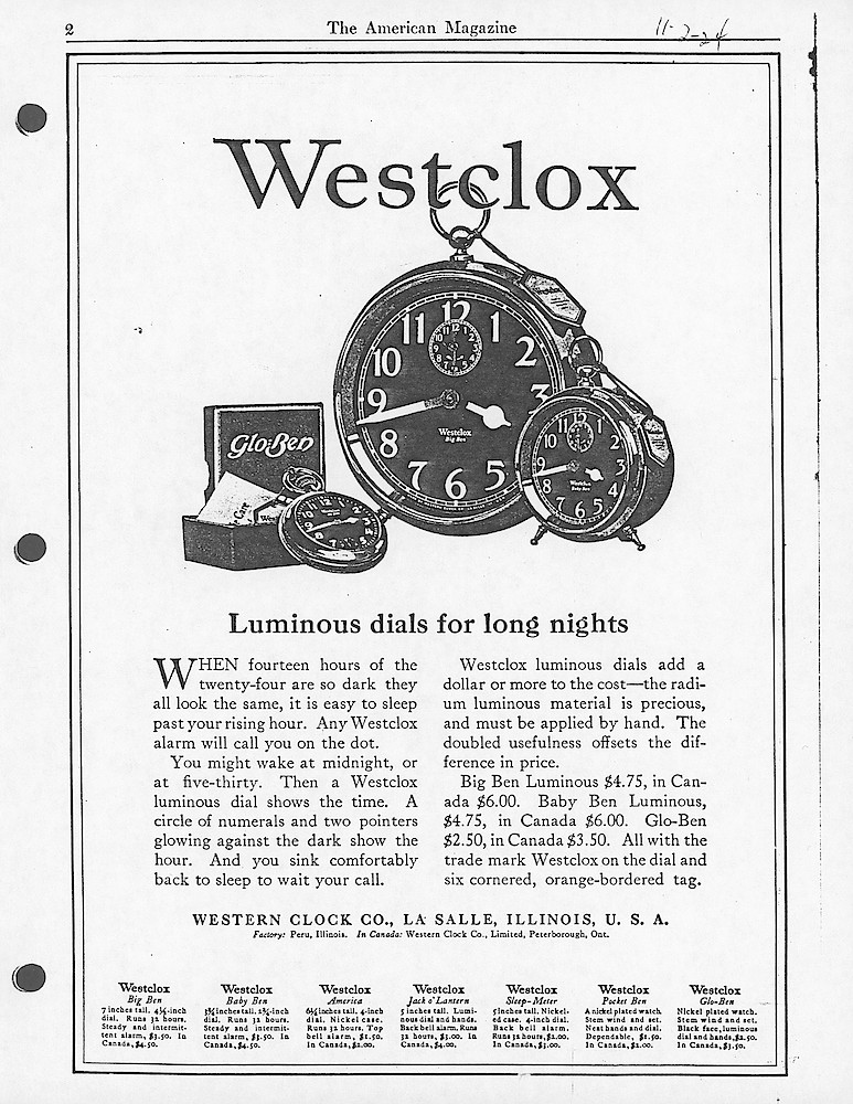 November 2, 1924 The American Magazine, p. 2, photocopy