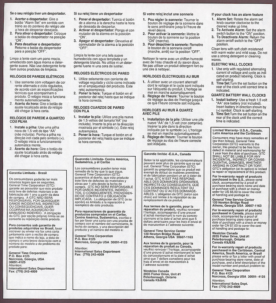 Westclox and Seth Thomas 1998 Instructions > 1998-Westclox-Seth-Thomas-Instructions-2