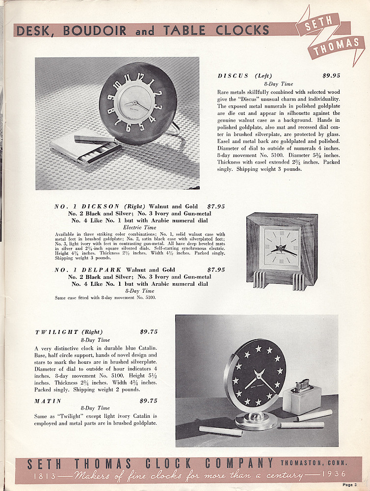 Seth Thomas Clocks, Makers of Fine Clocks for More Than a Century > 3