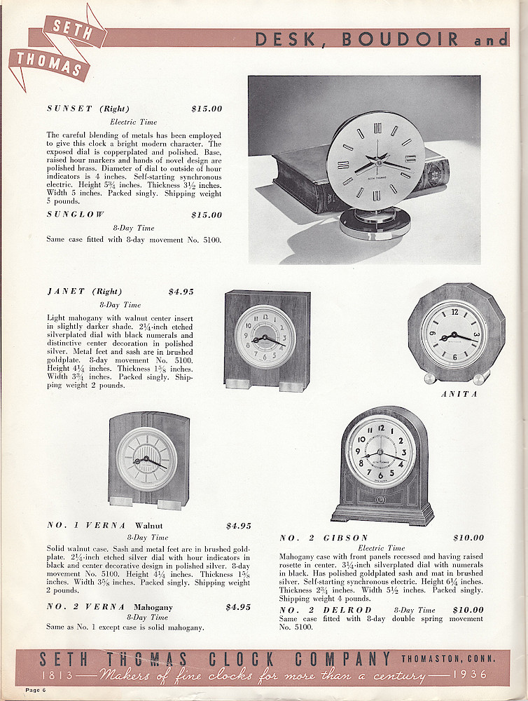 Seth Thomas Clocks, Makers of Fine Clocks for More Than a Century > 6