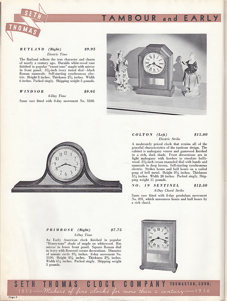 Seth Thomas Clocks, Makers of Fine Clocks for More Than a Century > 8