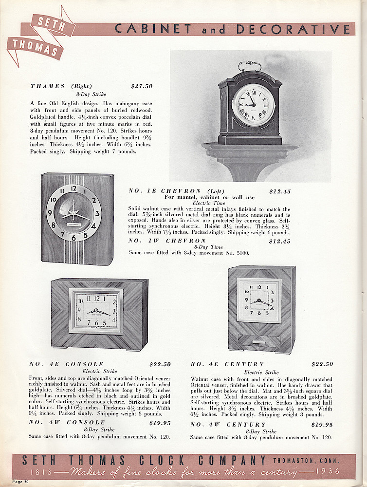 Seth Thomas Clocks, Makers of Fine Clocks for More Than a Century > 10