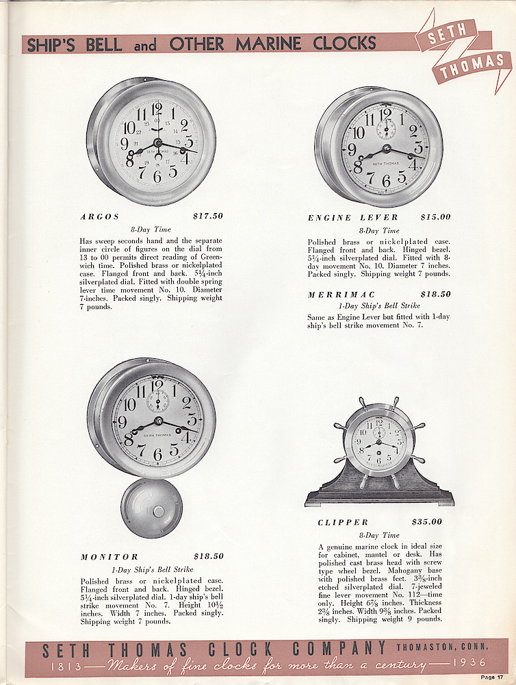 Seth Thomas Clocks, Makers of Fine Clocks for More Than a Century > 17