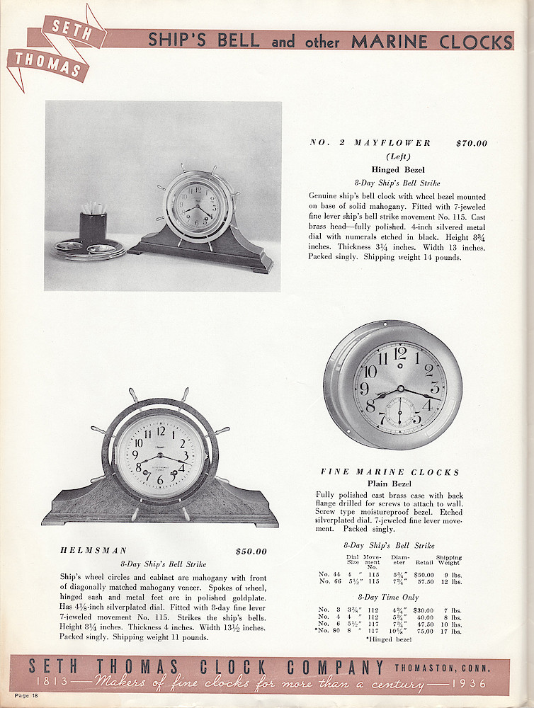 Seth Thomas Clocks, Makers of Fine Clocks for More Than a Century > 18