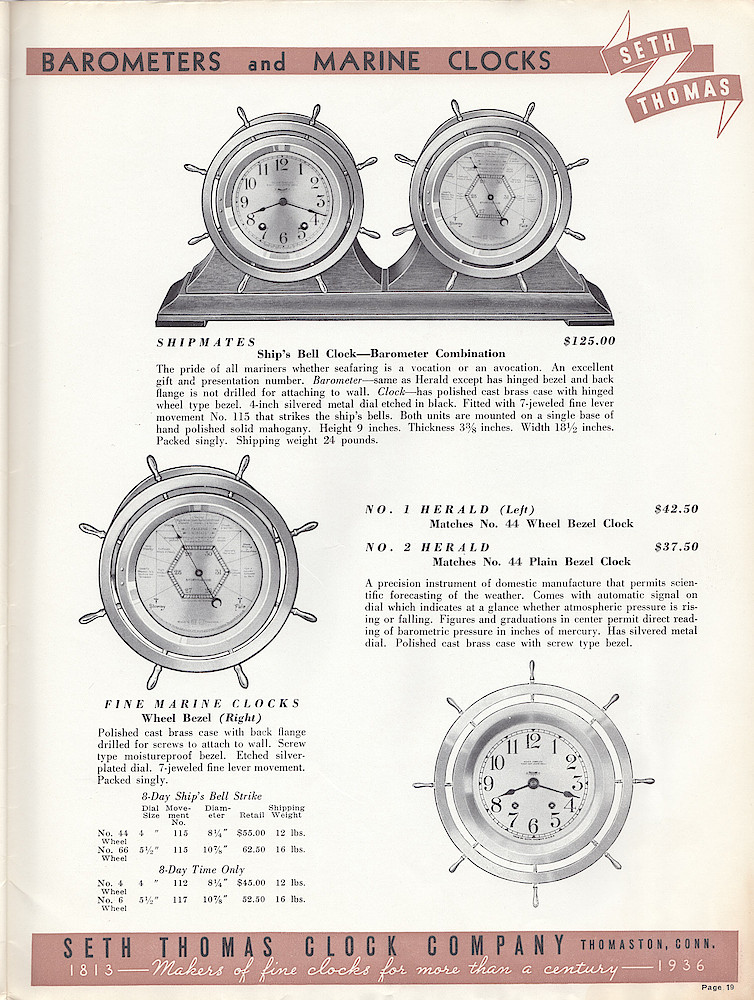 Seth Thomas Clocks, Makers of Fine Clocks for More Than a Century > 19