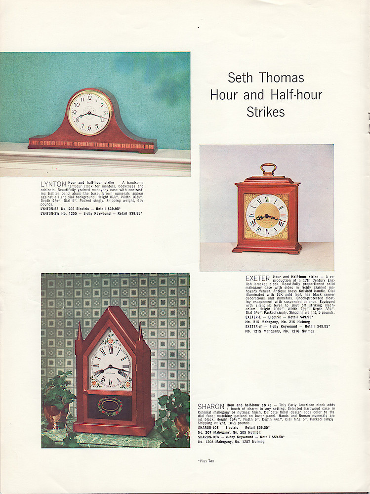 Seth Thomas 1960 Catalog > 6