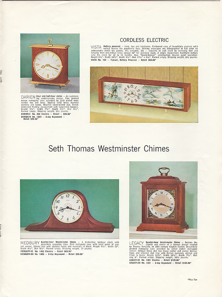 Seth Thomas 1960 Catalog > 7