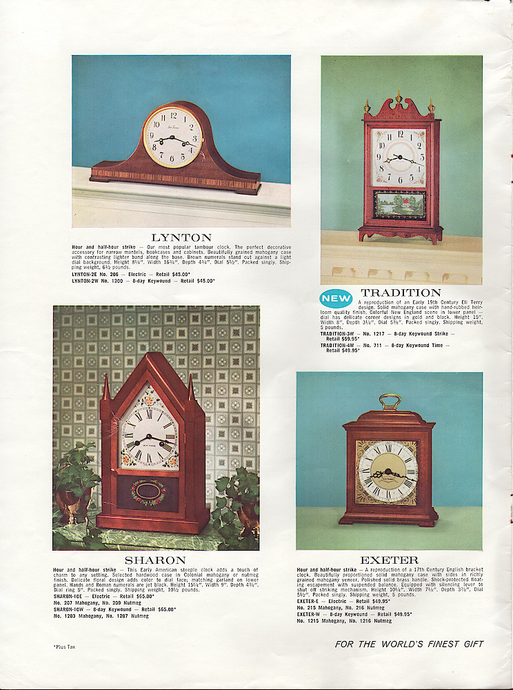 Seth Thomas Makes the Clocks You Can Sell Because . . . Quality . . . Design . . . Selection . . . Price > 2