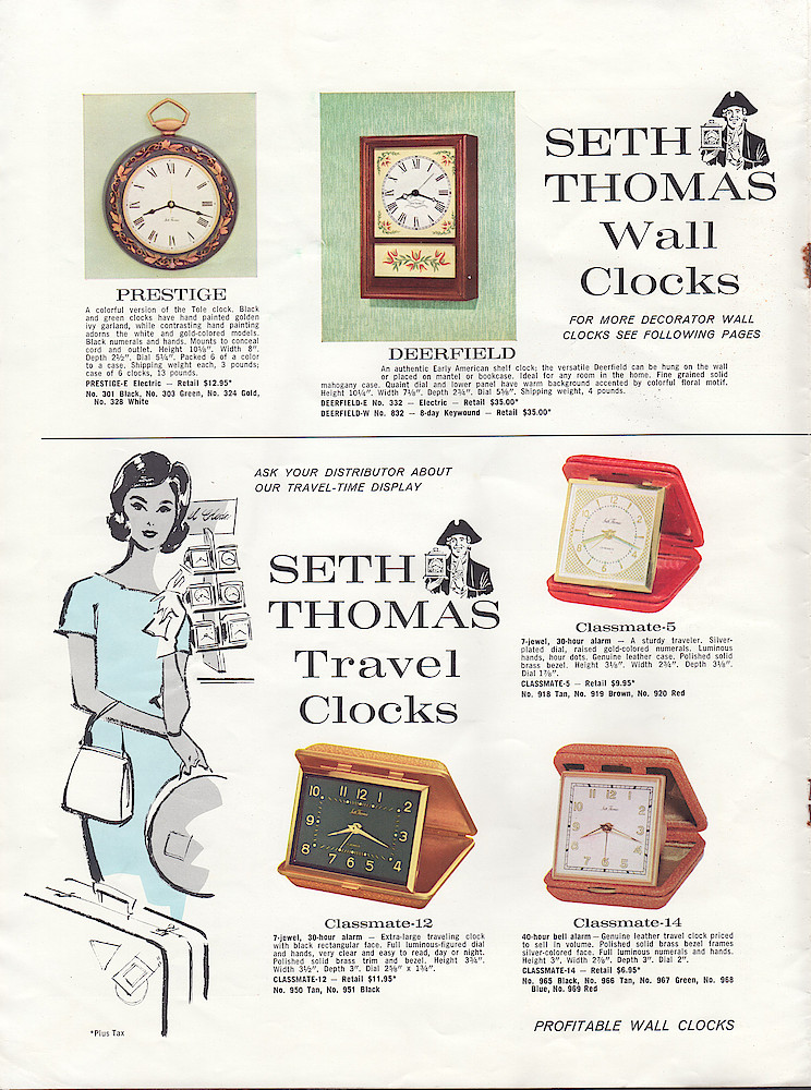 Seth Thomas Makes the Clocks You Can Sell Because . . . Quality . . . Design . . . Selection . . . Price > 6