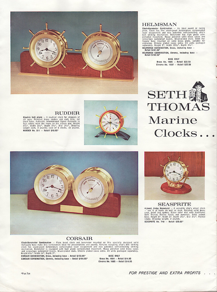 Seth Thomas Makes the Clocks You Can Sell Because . . . Quality . . . Design . . . Selection . . . Price > 10