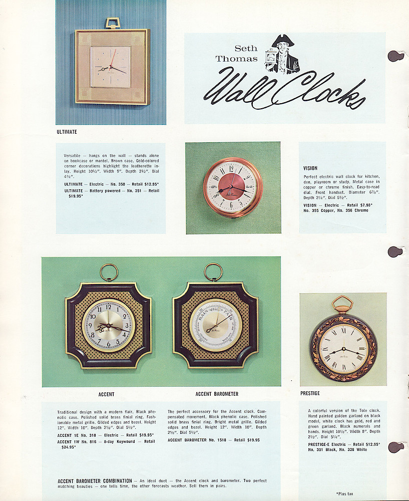 Seth Thomas, Americas Finest Clocks Since 1813. 150th Anniversary. > 6