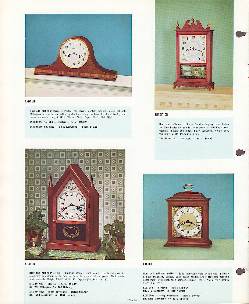 Clock & Watch Catalog Page: Seth Thomas, America's Finest Clocks Since ...