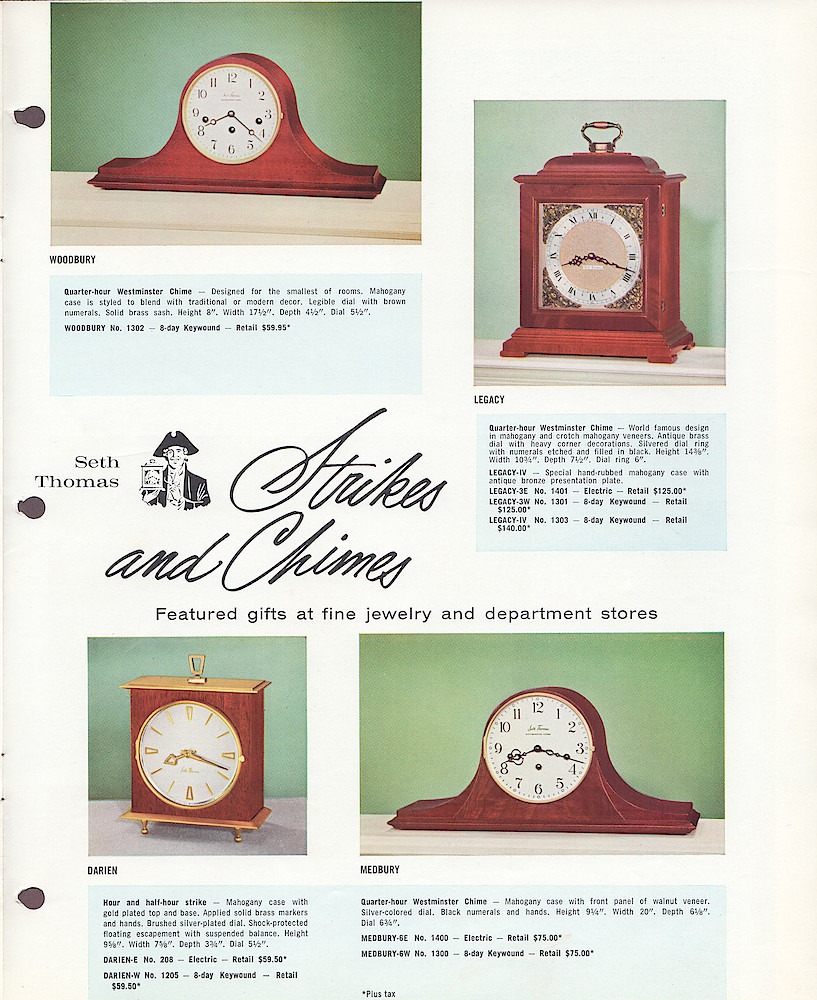 Seth Thomas, Americas Finest Clocks Since 1813. 150th Anniversary. > 9