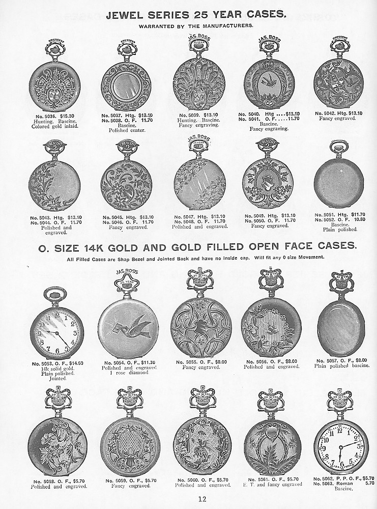 Young & Co., Catalogue of Watches, Illustrated & Priced, 1911 > 12