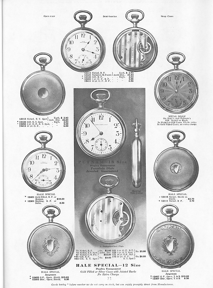 Young & Co., Catalogue of Watches, Illustrated & Priced, 1911 > 71