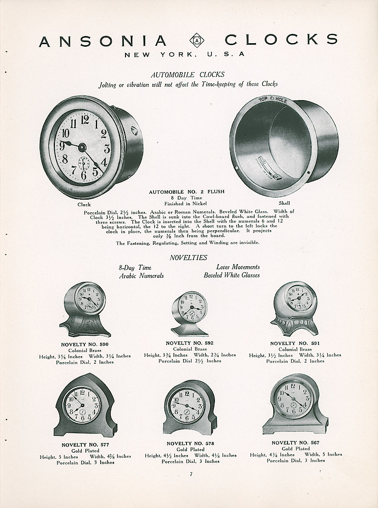ca. 1920 Ansonia Catalog > 7