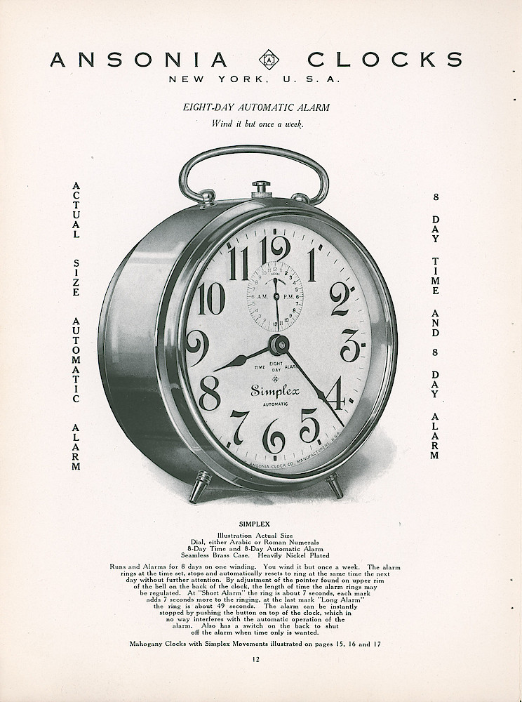 ca. 1920 Ansonia Catalog > 12