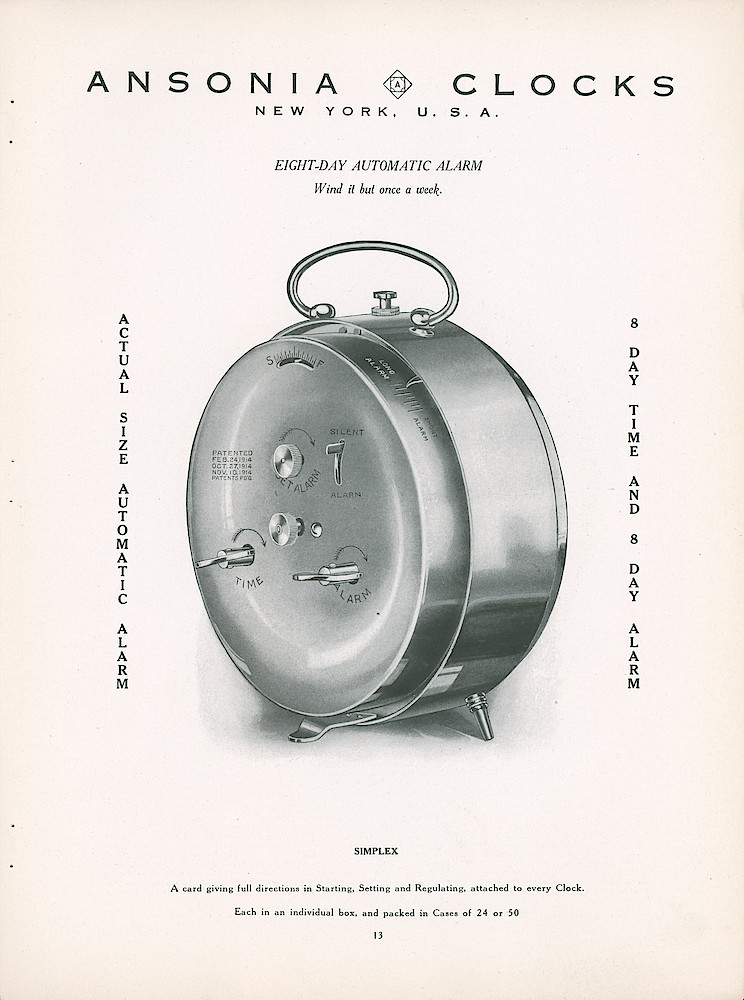 ca. 1920 Ansonia Catalog > 13