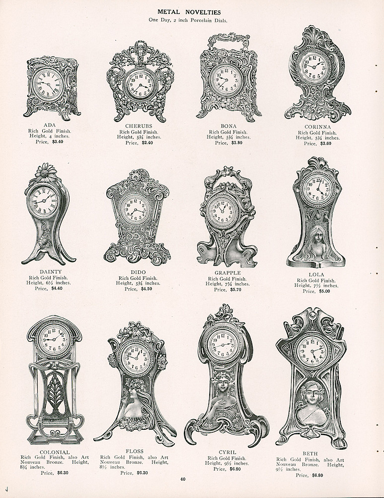 Seth Thomas 1906 - 1907 Catalog > 40