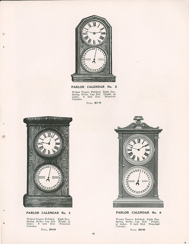 Seth Thomas 1906 - 1907 Catalog > 61